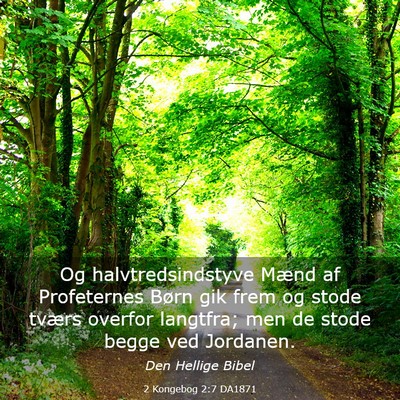 Picture 03 - 2 Kongebog 2:7 DA1871 - Og halvtredsindstyve Mænd af Profeternes Børn - Bible Verse Picture