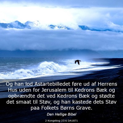 Picture 03 - 2 Kongebog 23:6 DA1871 - Og han lod Astartebilledet føre ud af Herrens - Bible Verse Picture