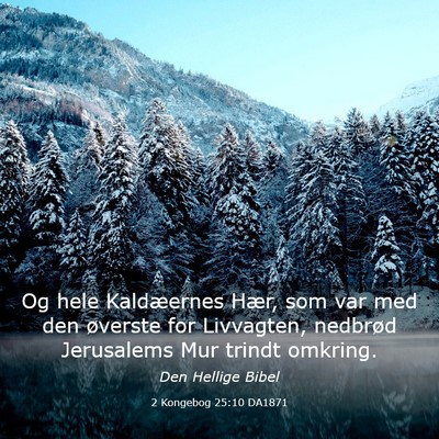 Picture 03 - 2 Kongebog 25:10 DA1871 - Og hele Kaldæernes Hær, som var med den - Bible Verse Picture