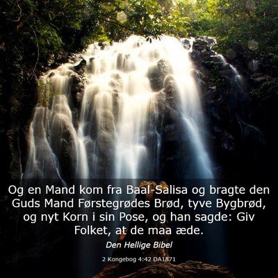 Picture 03 - 2 Kongebog 4:42 DA1871 - Og en Mand kom fra Baal-Salisa og bragte den Guds - Bible Verse Picture