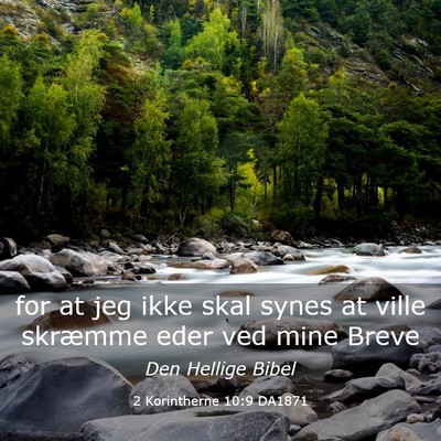 Picture 03 - 2 Korintherne 10:9 DA1871 - for at jeg ikke skal synes at ville skræmme eder - Bible Verse Picture