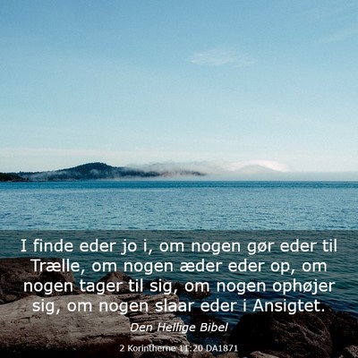 Picture 03 - 2 Korintherne 11:20 DA1871 - I finde eder jo i, om nogen gør eder til - Bible Verse Picture