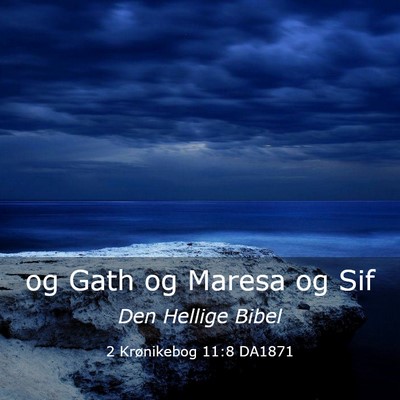 Picture 03 - 2 Krønikebog 11:8 DA1871 - og Gath og Maresa og - Bible Verse Picture