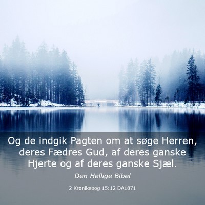 Picture 03 - 2 Krønikebog 15:12 DA1871 - Og de indgik Pagten om at søge Herren, deres - Bible Verse Picture