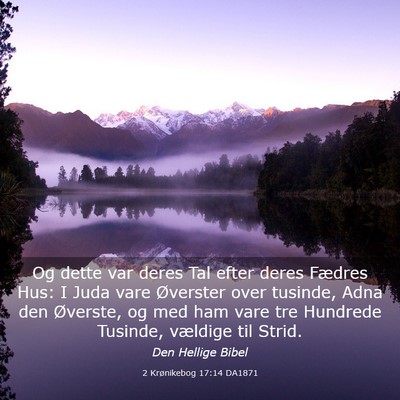 Picture 03 - 2 Krønikebog 17:14 DA1871 - Og dette var deres Tal efter deres Fædres Hus: I - Bible Verse Picture