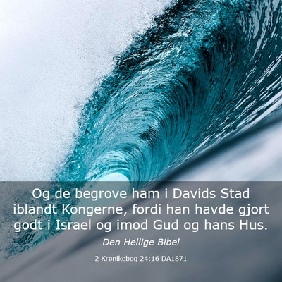 Picture 03 - 2 Krønikebog 24:16 DA1871 - Og de begrove ham i Davids Stad iblandt Kongerne, - Bible Verse Picture