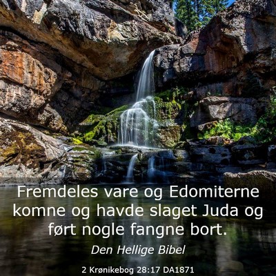 Picture 03 - 2 Krønikebog 28:17 DA1871 - Fremdeles vare og Edomiterne komne og havde - Bible Verse Picture
