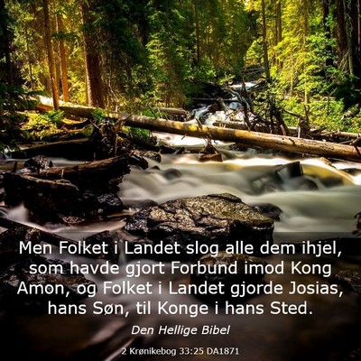 Picture 03 - 2 Krønikebog 33:25 DA1871 - Men Folket i Landet slog alle dem ihjel, som - Bible Verse Picture