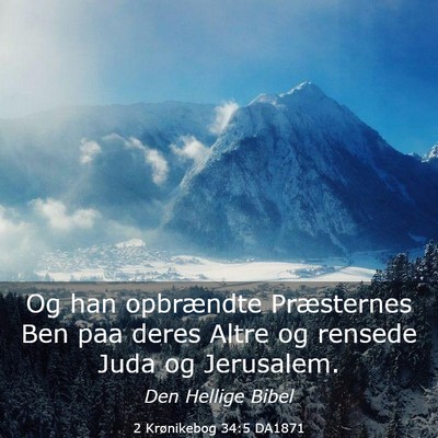 Picture 03 - 2 Krønikebog 34:5 DA1871 - Og han opbrændte Præsternes Ben paa deres Altre - Bible Verse Picture