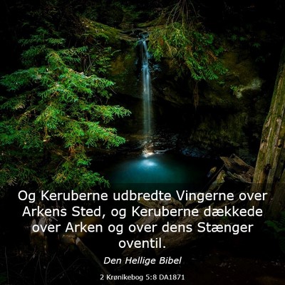 Picture 03 - 2 Krønikebog 5:8 DA1871 - Og Keruberne udbredte Vingerne over Arkens Sted, - Bible Verse Picture