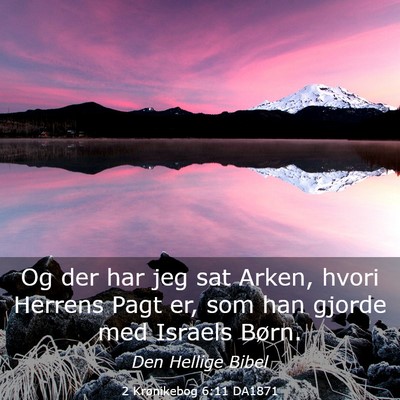Picture 03 - 2 Krønikebog 6:11 DA1871 - Og der har jeg sat Arken, hvori Herrens Pagt er, - Bible Verse Picture