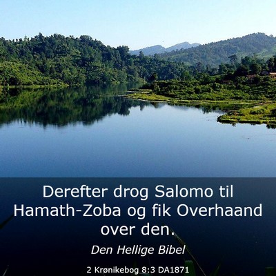 Picture 03 - 2 Krønikebog 8:3 DA1871 - Derefter drog Salomo til Hamath-Zoba og fik - Bible Verse Picture