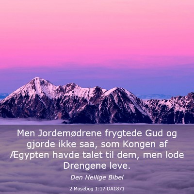 Picture 03 - 2 Mosebog 1:17 DA1871 - Men Jordemødrene frygtede Gud og gjorde ikke - Bible Verse Picture