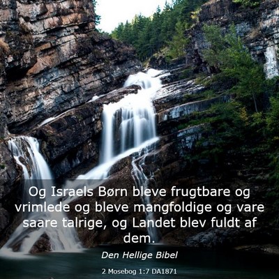Picture 03 - 2 Mosebog 1:7 DA1871 - Og Israels Børn bleve frugtbare og vrimlede og - Bible Verse Picture