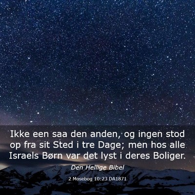 Picture 03 - 2 Mosebog 10:23 DA1871 - Ikke een saa den anden, og ingen stod op fra sit - Bible Verse Picture