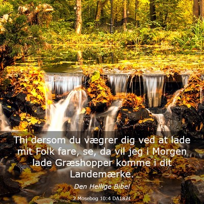 Picture 03 - 2 Mosebog 10:4 DA1871 - Thi dersom du vægrer dig ved at lade mit Folk - Bible Verse Picture