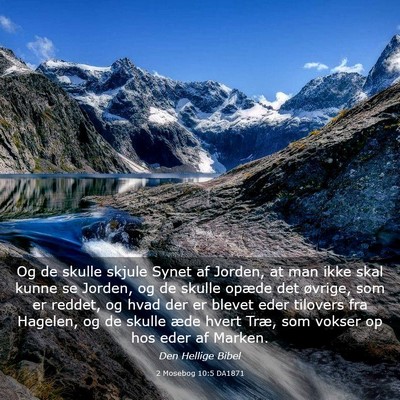 Picture 03 - 2 Mosebog 10:5 DA1871 - Og de skulle skjule Synet af Jorden, at man ikke - Bible Verse Picture