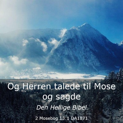 Picture 03 - 2 Mosebog 13:1 DA1871 - Og Herren talede til Mose og - Bible Verse Picture
