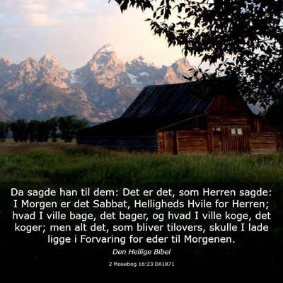Picture 03 - 2 Mosebog 16:23 DA1871 - Da sagde han til dem: Det er det, som Herren - Bible Verse Picture