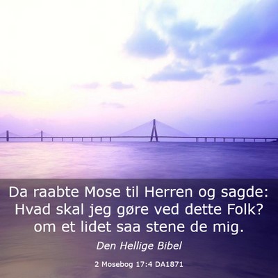 Picture 03 - 2 Mosebog 17:4 DA1871 - Da raabte Mose til Herren og sagde: Hvad skal jeg - Bible Verse Picture