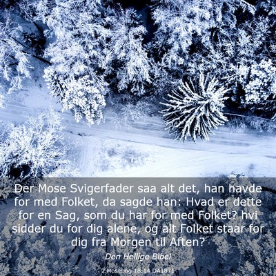 Picture 03 - 2 Mosebog 18:14 DA1871 - Der Mose Svigerfader saa alt det, han havde for - Bible Verse Picture