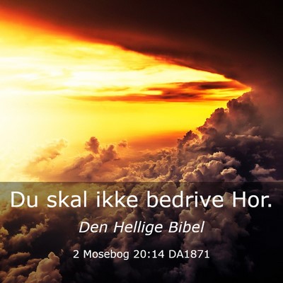 Picture 03 - 2 Mosebog 20:14 DA1871 - Du skal ikke bedrive - Bible Verse Picture