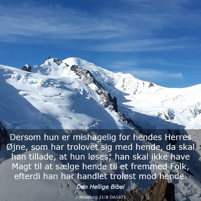 Picture 03 - 2 Mosebog 21:8 DA1871 - Dersom hun er mishagelig for hendes Herres Øjne, - Bible Verse Picture