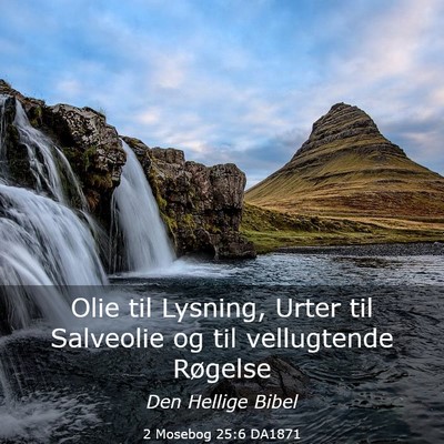 Picture 03 - 2 Mosebog 25:6 DA1871 - Olie til Lysning, Urter til Salveolie og til - Bible Verse Picture