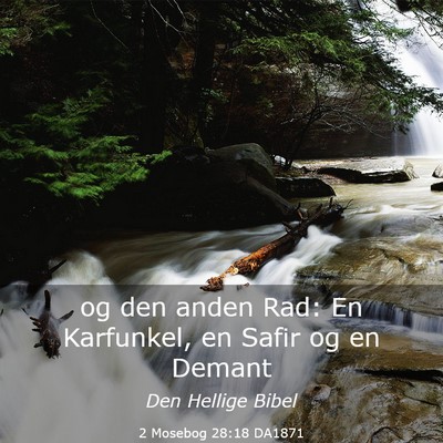 Picture 03 - 2 Mosebog 28:18 DA1871 - og den anden Rad: En Karfunkel, en Safir og en - Bible Verse Picture