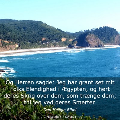 Picture 03 - 2 Mosebog 3:7 DA1871 - Og Herren sagde: Jeg har grant set mit Folks - Bible Verse Picture