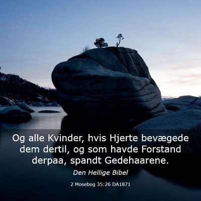 Picture 03 - 2 Mosebog 35:26 DA1871 - Og alle Kvinder, hvis Hjerte bevægede dem - Bible Verse Picture