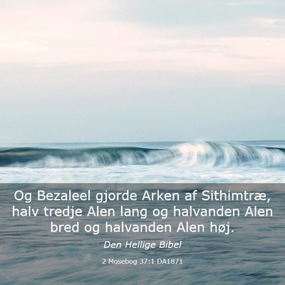 Picture 03 - 2 Mosebog 37:1 DA1871 - Og Bezaleel gjorde Arken af Sithimtræ, halv - Bible Verse Picture