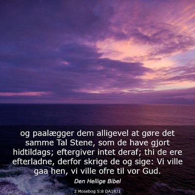Picture 03 - 2 Mosebog 5:8 DA1871 - og paalægger dem alligevel at gøre det samme - Bible Verse Picture