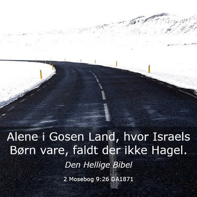 Picture 03 - 2 Mosebog 9:26 DA1871 - Alene i Gosen Land, hvor Israels Børn vare, - Bible Verse Picture