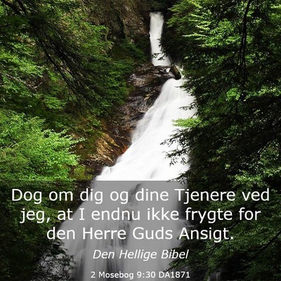 Picture 03 - 2 Mosebog 9:30 DA1871 - Dog om dig og dine Tjenere ved jeg, at I endnu - Bible Verse Picture