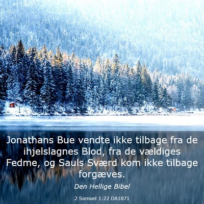 Picture 03 - 2 Samuel 1:22 DA1871 - Jonathans Bue vendte ikke tilbage fra de - Bible Verse Picture