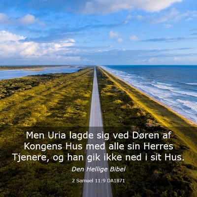 Picture 03 - 2 Samuel 11:9 DA1871 - Men Uria lagde sig ved Døren af Kongens Hus med - Bible Verse Picture