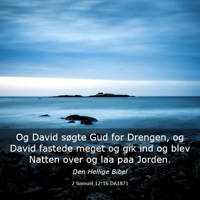 Picture 03 - 2 Samuel 12:16 DA1871 - Og David søgte Gud for Drengen, og David fastede - Bible Verse Picture