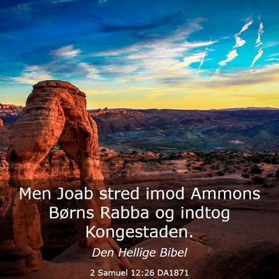 Picture 03 - 2 Samuel 12:26 DA1871 - Men Joab stred imod Ammons Børns Rabba og indtog - Bible Verse Picture