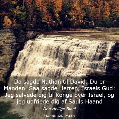 Picture 03 - 2 Samuel 12:7 DA1871 - Da sagde Nathan til David: Du er Manden! Saa - Bible Verse Picture