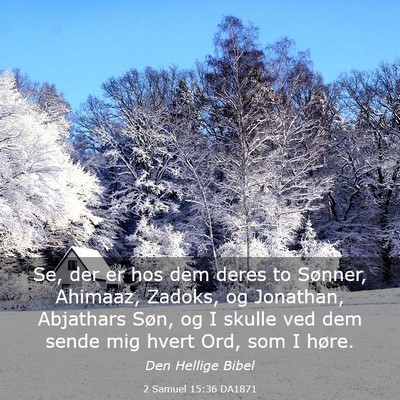 Picture 03 - 2 Samuel 15:36 DA1871 - Se, der er hos dem deres to Sønner, Ahimaaz, - Bible Verse Picture