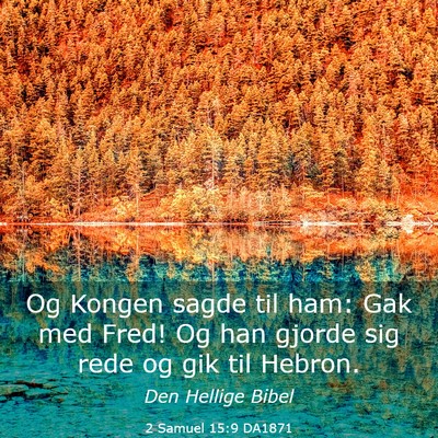 Picture 03 - 2 Samuel 15:9 DA1871 - Og Kongen sagde til ham: Gak med Fred! Og han - Bible Verse Picture