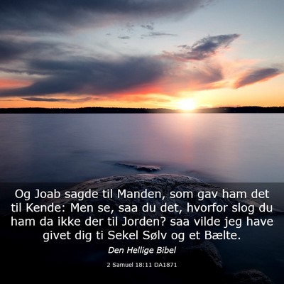 Picture 03 - 2 Samuel 18:11 DA1871 - Og Joab sagde til Manden, som gav ham det til - Bible Verse Picture