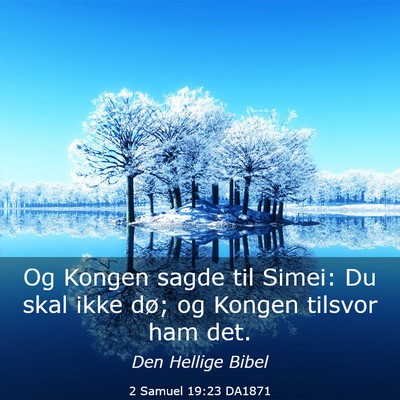 Picture 03 - 2 Samuel 19:23 DA1871 - Og Kongen sagde til Simei: Du skal ikke dø; og - Bible Verse Picture