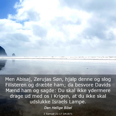 Picture 03 - 2 Samuel 21:17 DA1871 - Men Abisaj, Zerujas Søn, hjalp denne og slog - Bible Verse Picture