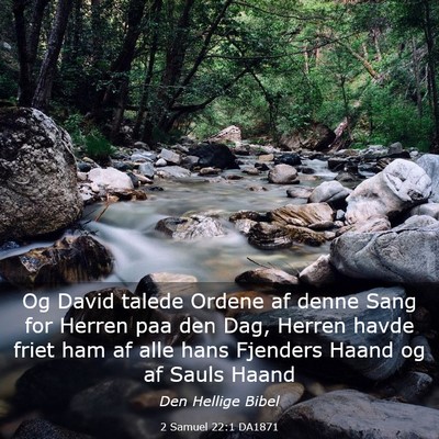 Picture 03 - 2 Samuel 22:1 DA1871 - Og David talede Ordene af denne Sang for Herren - Bible Verse Picture