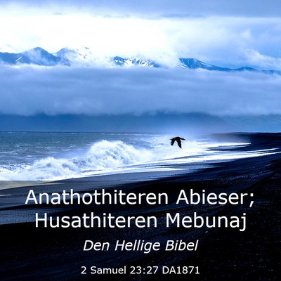 Picture 03 - 2 Samuel 23:27 DA1871 - Anathothiteren Abieser; Husathiteren - Bible Verse Picture