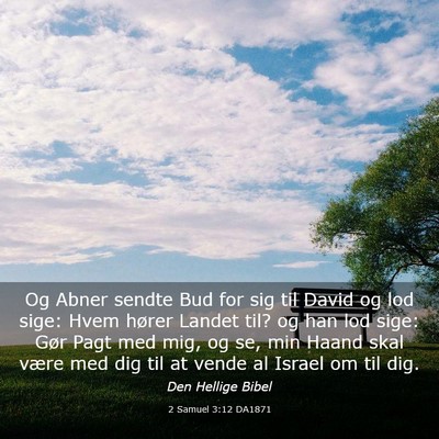 Picture 03 - 2 Samuel 3:12 DA1871 - Og Abner sendte Bud for sig til David og lod - Bible Verse Picture