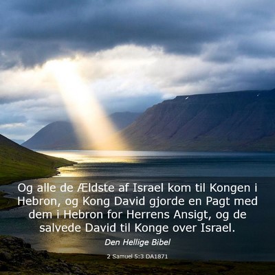Picture 03 - 2 Samuel 5:3 DA1871 - Og alle de Ældste af Israel kom til Kongen i - Bible Verse Picture