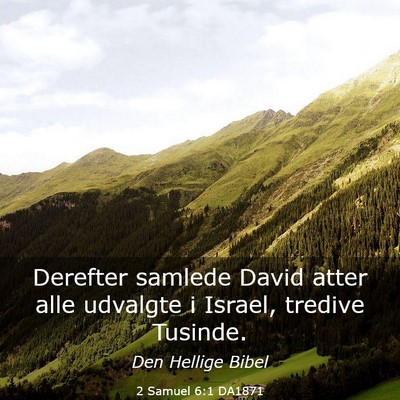 Picture 03 - 2 Samuel 6:1 DA1871 - Derefter samlede David atter alle udvalgte i - Bible Verse Picture